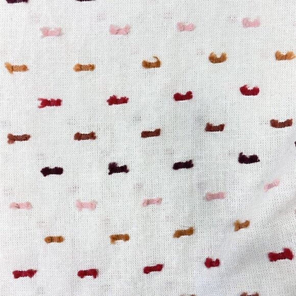 Madewell Peplum Crossover Short Sleeve Ivory Top Rainbow Clipdot Women’s S NWT - Picture 8 of 10